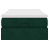 Struttura Letto Pouf con Materasso 90x190 cm in Velluto