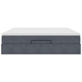Struttura Letto Pouf con Materasso 180x200 cm in Velluto