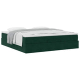 Struttura Letto Pouf con Materasso 180x200 cm in Velluto