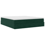 Struttura Letto Pouf con Materasso 180x200 cm in Velluto