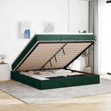 Struttura Letto Pouf con Materasso 180x200 cm in Velluto
