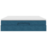 Struttura Letto Pouf con Materasso 180x200 cm in Velluto