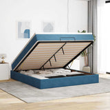 Struttura Letto Pouf con Materasso 180x200 cm in Velluto