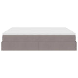 Struttura Letto Pouf con Materassi Tortora 160x200cm in Tessuto
