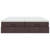 Struttura Letto Pouf con Materassi 180x200 cm in Tessuto