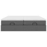 Struttura Letto Pouf con Materassi 200x200 cm in Tessuto