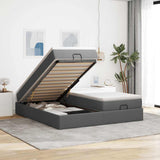 Struttura Letto Pouf con Materassi 200x200 cm in Tessuto