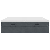 Struttura Letto Pouf con Materassi 180x200 cm Velluto