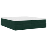 Struttura Letto Pouf con Materassi 200x200 cm Velluto