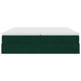 Struttura Letto Pouf con Materassi 200x200 cm Velluto