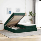 Struttura Letto Pouf con Materassi 200x200 cm Velluto