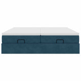 Struttura Letto Pouf con Materassi 200x200 cm Velluto
