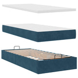 Struttura Letto Pouf con Materassi 200x200 cm Velluto