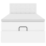 Letto Pouf con Materasso Bianco 80x200 cm Similpelle