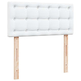 Letto Pouf con Materasso Bianco 90x190 cm Similpelle
