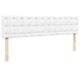 Struttura Letto Pouf con Materasso Bianco 160x200 cm Similpelle