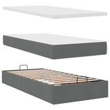 Struttura Letto Pouf con Materasso 180x200 cm in Tessuto
