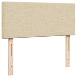 Struttura Letto Pouf con Materasso Crema 120x190 cm in Tessuto
