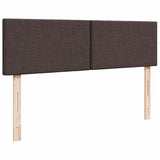 Pouf Letto con Materasso Marrone Scuro 140x190 cm in Tessuto