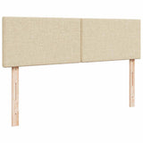 Pouf Letto con Materasso Crema 140x200 cm in Tessuto