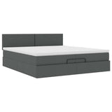 Struttura Letto Pouf con Materasso 200x200 cm in Tessuto