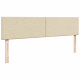 Struttura Letto Pouf con Materasso Crema 200x200cm in Tessuto