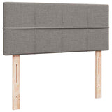 Struttura Letto Pouf con Materasso Tortora 120x190 cm Tessuto