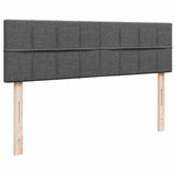 Pouf Letto con Materasso Grigio Scuro 140x190 cm in Tessuto