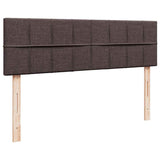 Pouf Letto con Materasso Marrone Scuro 140x190 cm in Tessuto