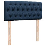 Struttura Letto Pouf con Materasso Blu 80x200 cm in Tessuto