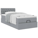 Struttura Letto Pouf con Materasso 90x190 cm in Tessuto