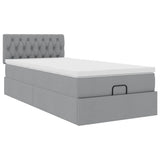 Struttura Letto Pouf con Materasso 90x190 cm in Tessuto