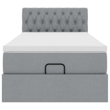 Struttura Letto Pouf con Materasso 90x190 cm in Tessuto