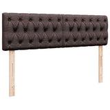 Pouf Letto con Materasso Marrone Scuro 140x190 cm in Tessuto