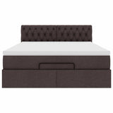 Struttura Letto Pouf con Materasso 140x200 cm in Tessuto