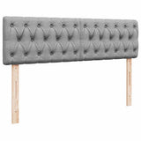 Pouf Letto con Materasso Grigio Chiaro 160x200 cm in Tessuto