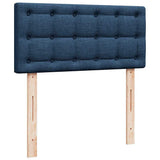 Struttura Letto Pouf con Materasso Blu 80x200 cm in Tessuto
