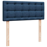 Pouf Letto con Materasso Blu 120x200 cm in Tessuto