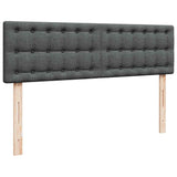 Pouf Letto con Materasso Grigio Scuro 140x190 cm in Tessuto