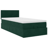 Struttura Letto Pouf con Materasso 80x200 cm Velluto