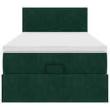 Struttura Letto Pouf con Materasso 80x200 cm Velluto