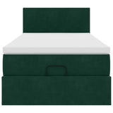 Struttura Letto Pouf con Materasso 90x190 cm in Velluto