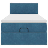 Struttura Letto Pouf con Materasso 90x190 cm in Velluto