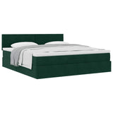 Struttura Letto Pouf con Materasso 160x200 cm in Velluto