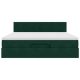 Struttura Letto Pouf con Materasso 160x200 cm in Velluto