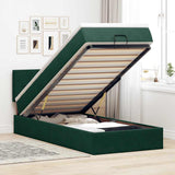 Struttura Letto Pouf con Materasso 80x200 cm Velluto