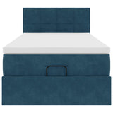 Struttura Letto Pouf con Materasso 80x200 cm Velluto