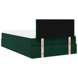 Struttura Letto Pouf con Materasso 120x200 cm Velluto