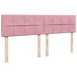 Struttura Letto Pouf con Materasso Rosa 180x200 cm in Velluto