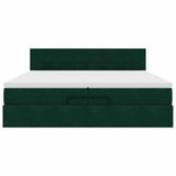 Struttura Letto Pouf con Materasso 200x200 cm in Velluto